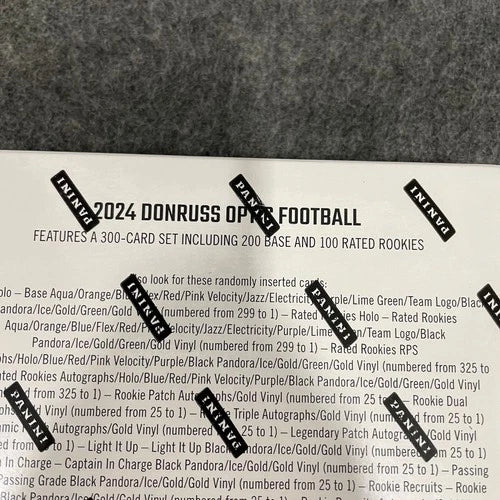 PANINI 2024 NFL Trading Cards Optic Donruss Football Hobby Box